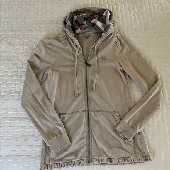 Burberry Beige Hooded Jacket - Picture 1 of 5